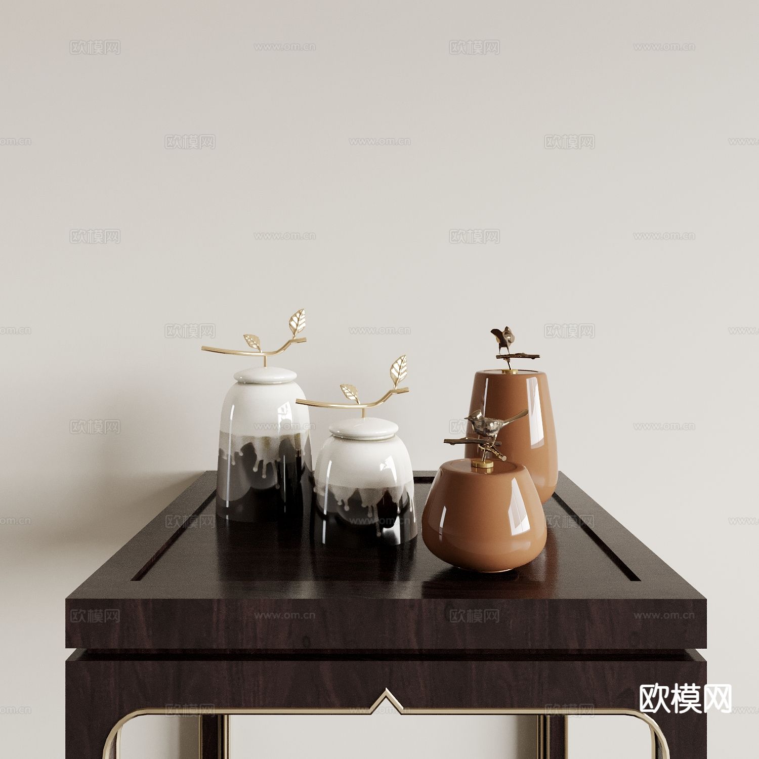 陶瓷器皿 装饰摆件 瓷器3d模型下载