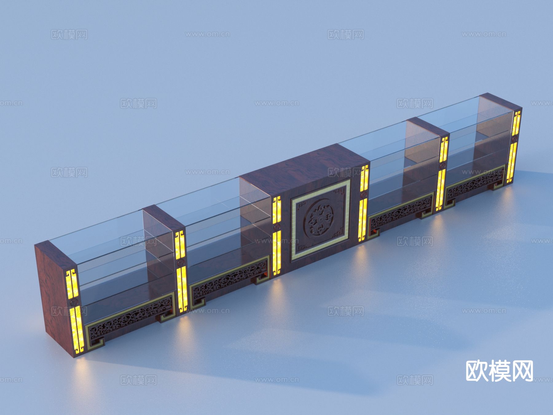 中药柜 展柜 药架3d模型下载