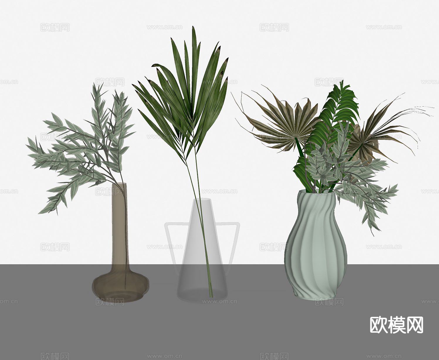 现代花瓶 花艺su模型下载（渲染图1）