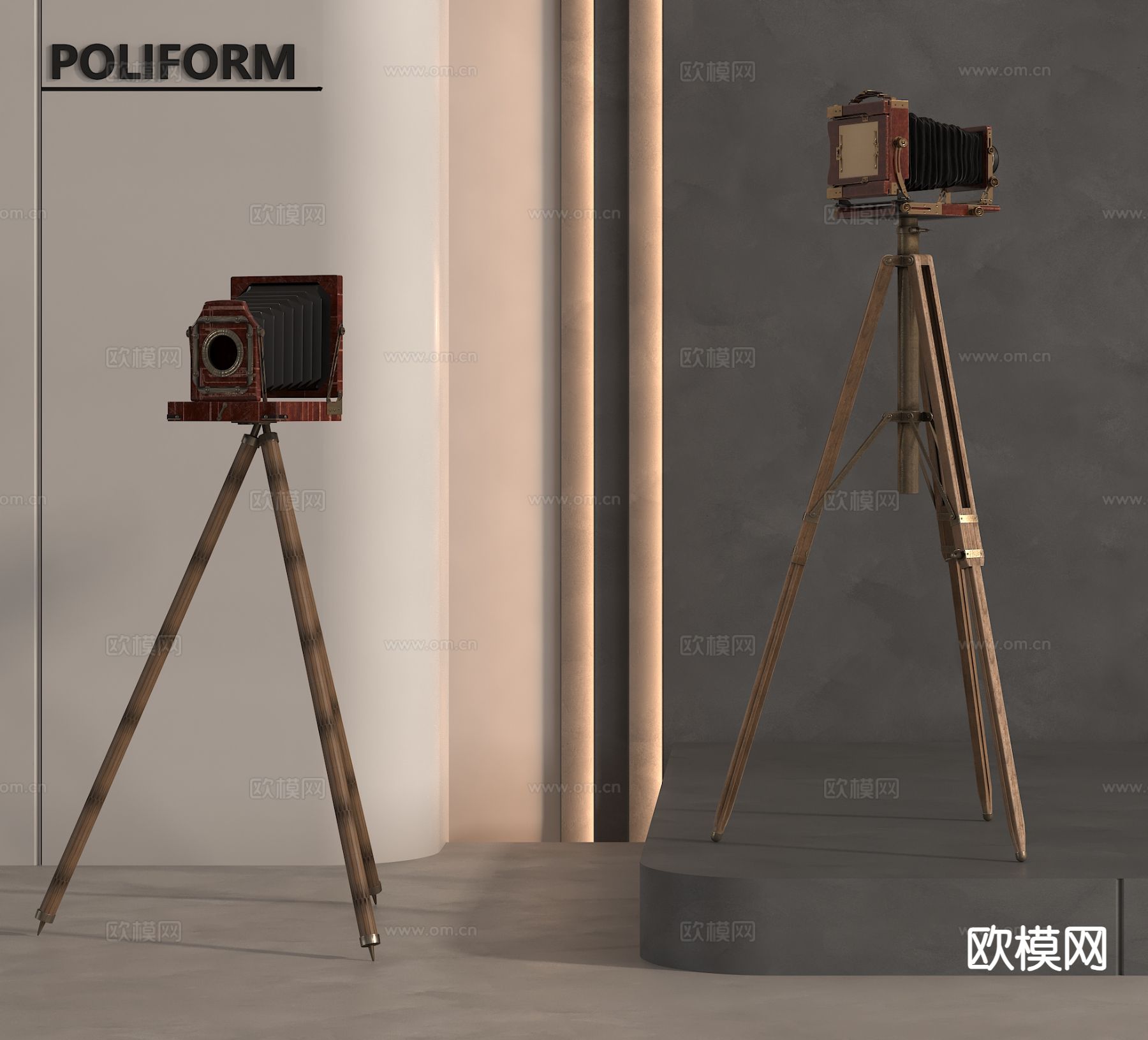 复古照相机su模型下载（渲染图2）