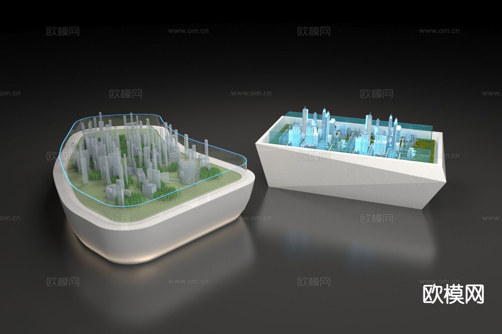 售楼处沙盘3d模型下载（渲染图2）