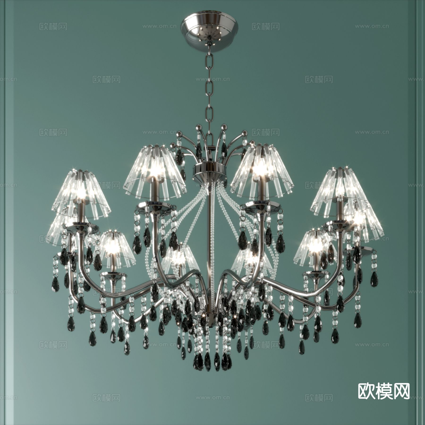 欧式吊灯 水晶吊灯3d模型下载