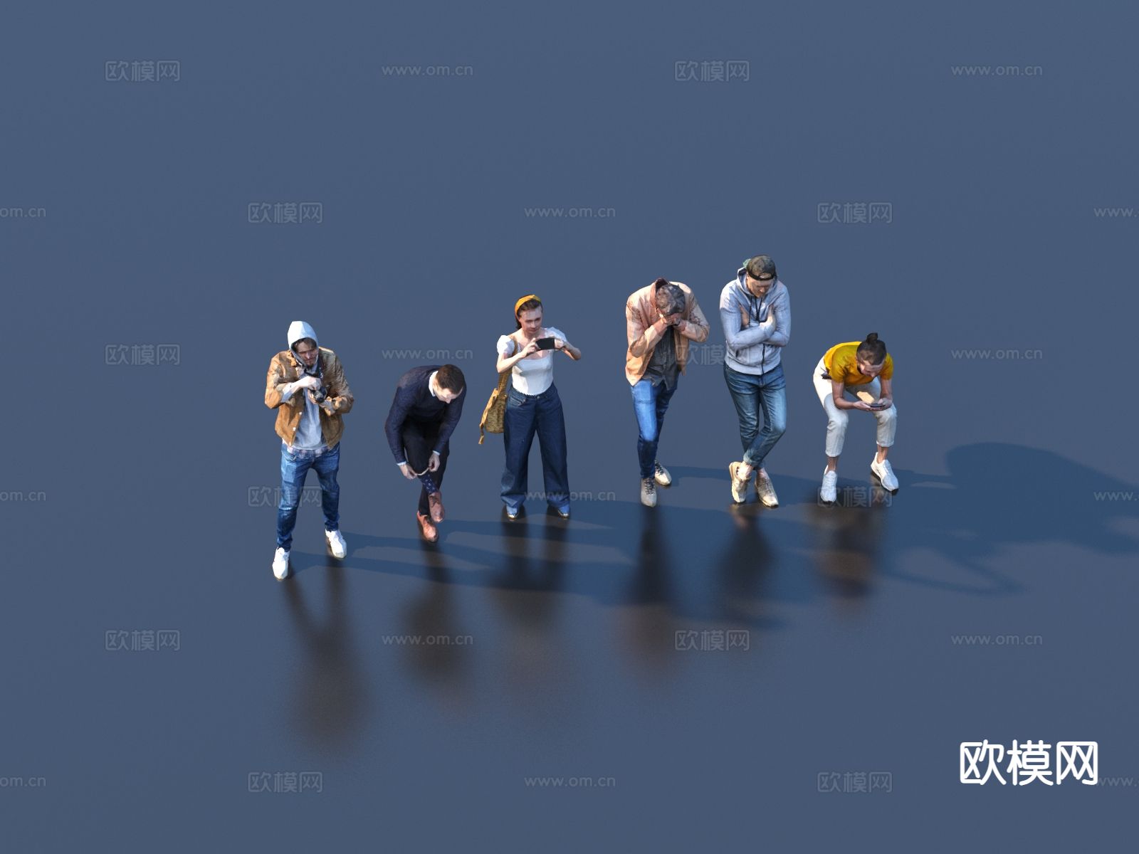 人物 女人 男人3d模型下载