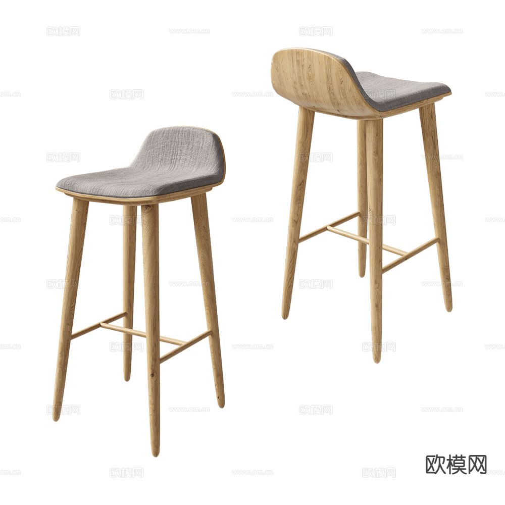 Arthur北欧吧凳 吧椅3d模型下载