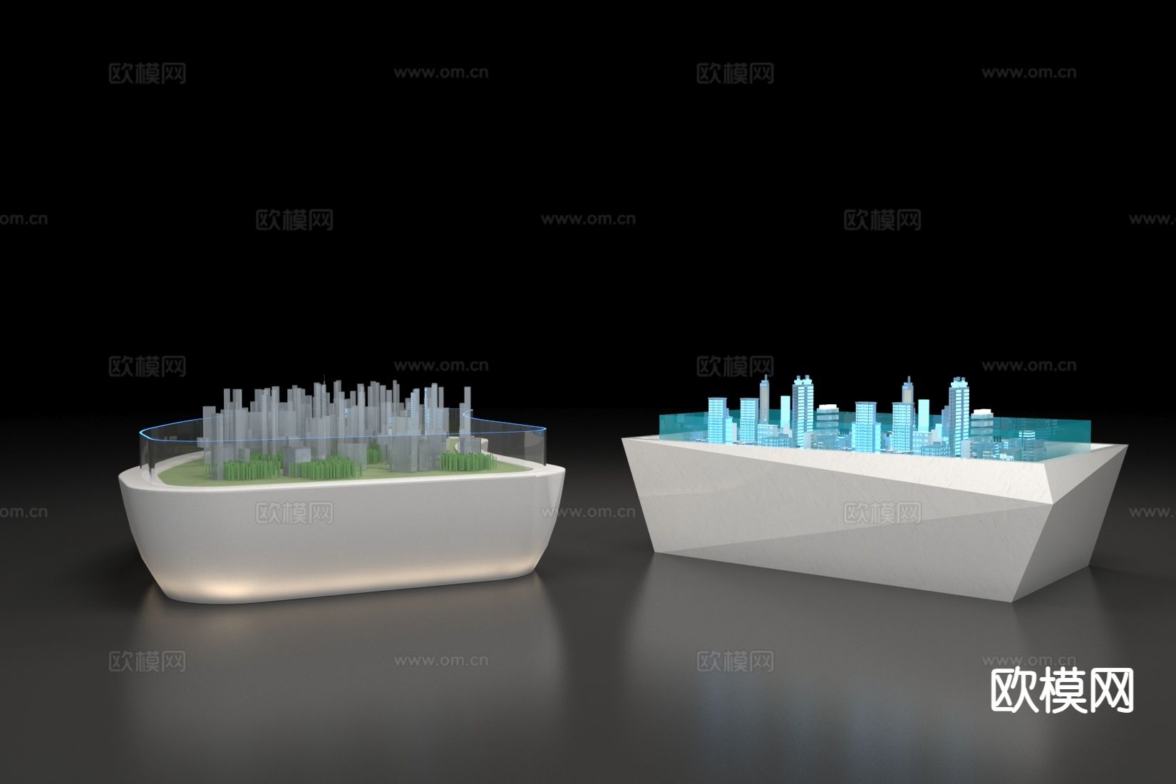售楼处沙盘3d模型下载（渲染图1）