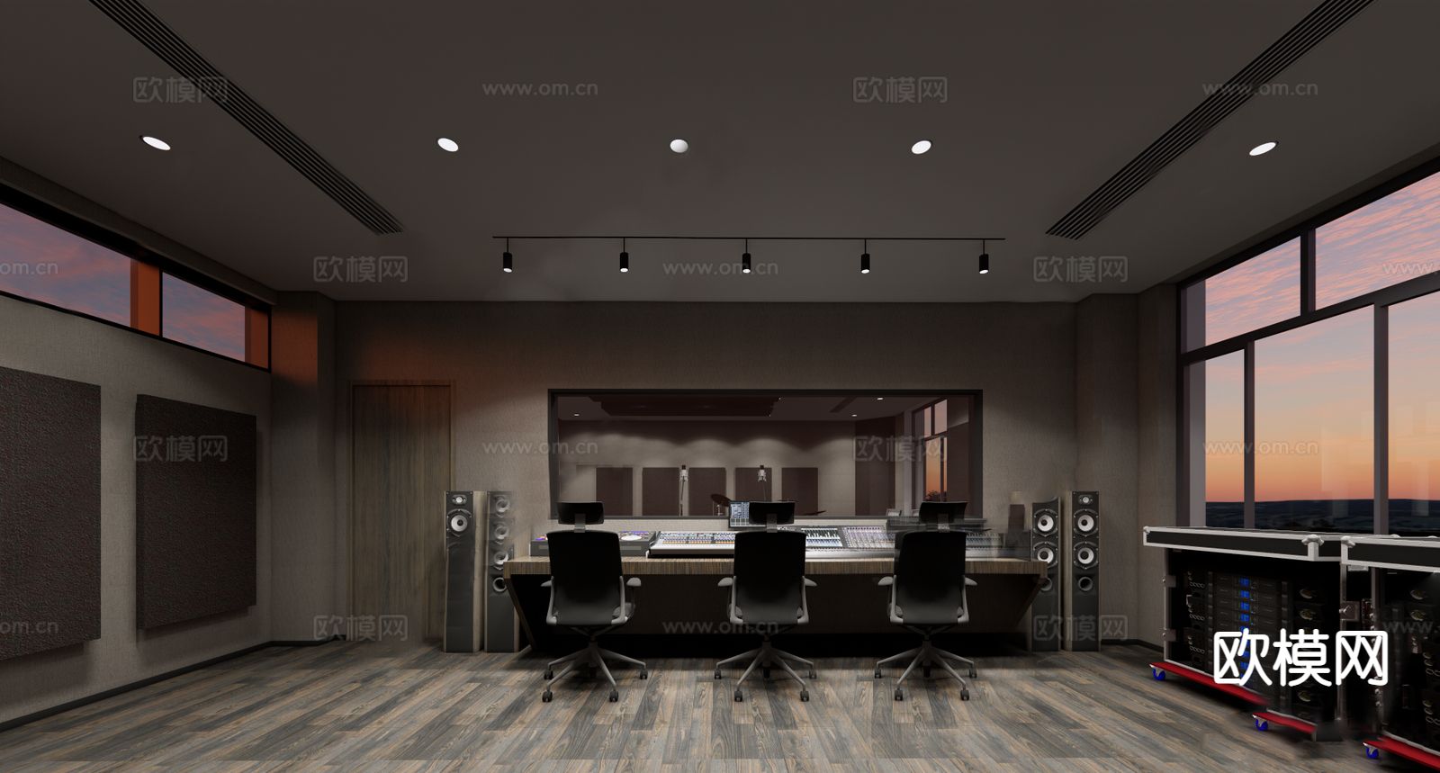 音乐工作室 音乐娱乐室su模型下载（渲染图3）