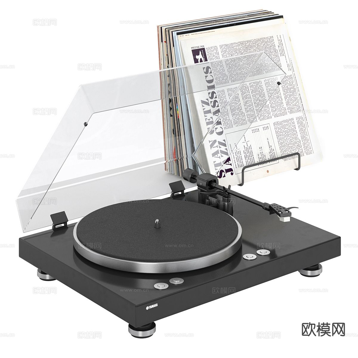 唱片机 唱片碟 音响su模型下载（渲染图2）