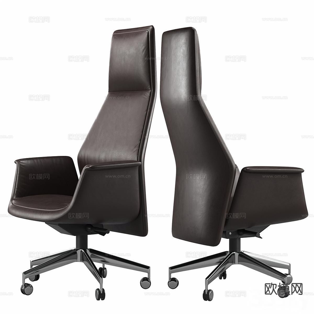 FRAU 皮革办公椅 大班椅 班前椅3d模型下载（渲染图2）