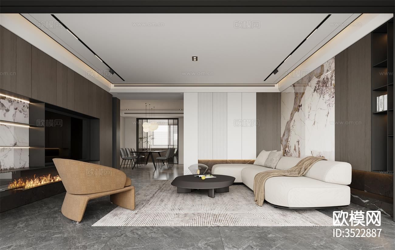 融创越州府156户样板间下载（渲染图5）