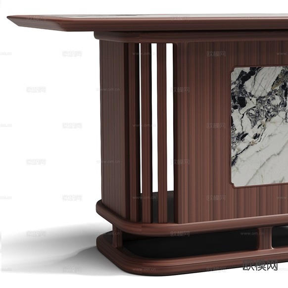 新中式端景台 玄关台3d模型下载(渲染图7)