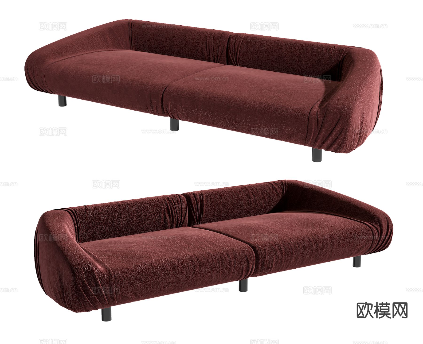 Baxter 现代多人沙发su模型下载（渲染图2）