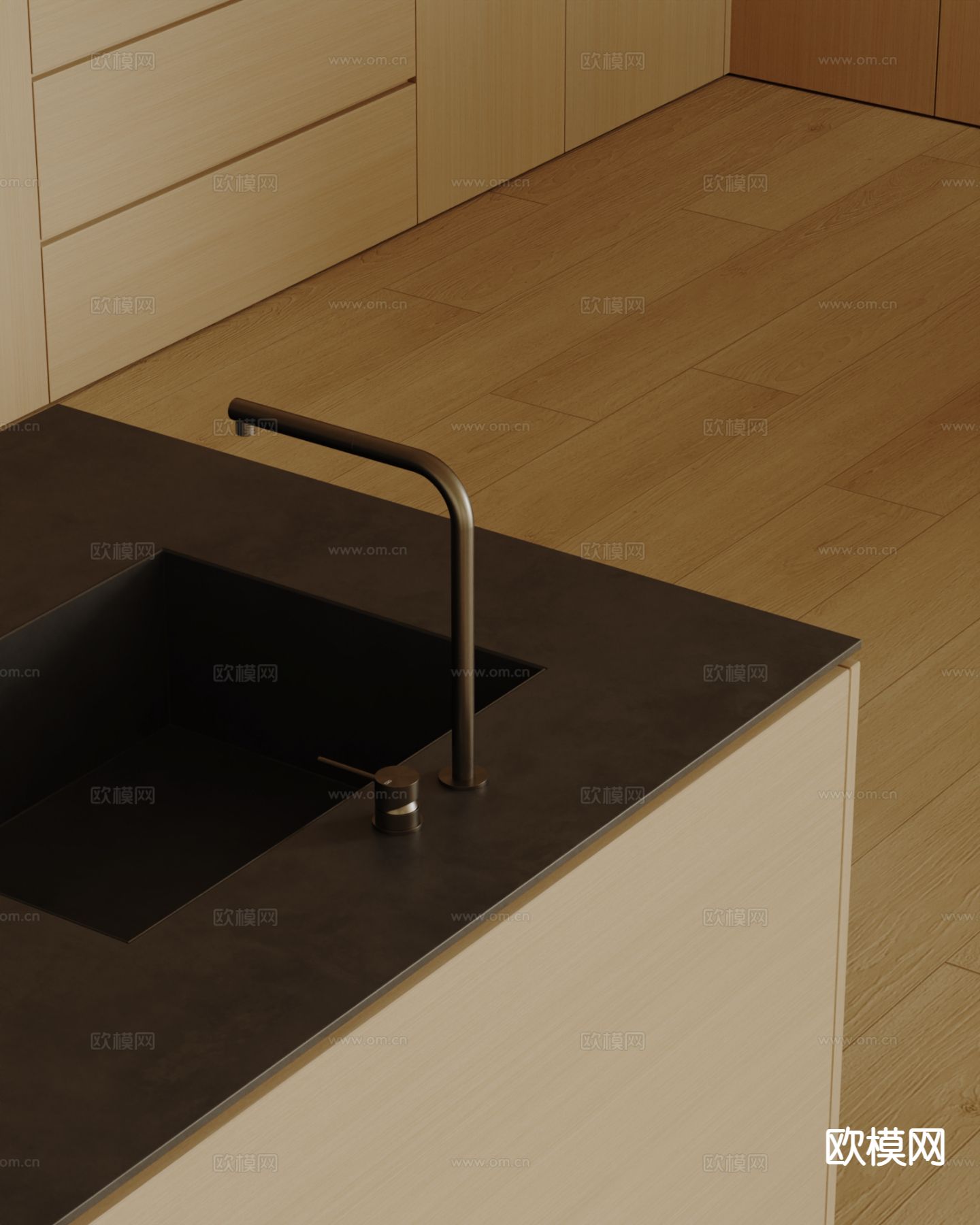 原木风客厅 横厅su模型下载（渲染图6）