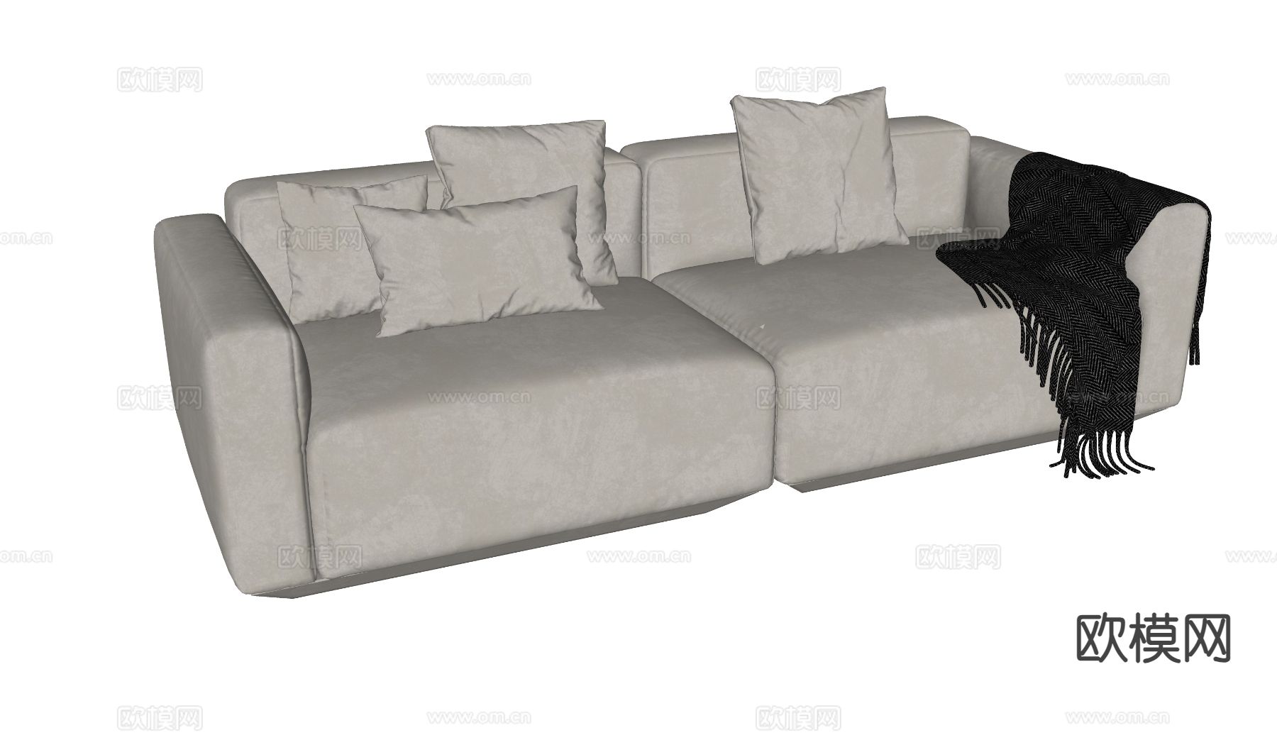 Minotti 现代双人沙发su模型下载（渲染图1）