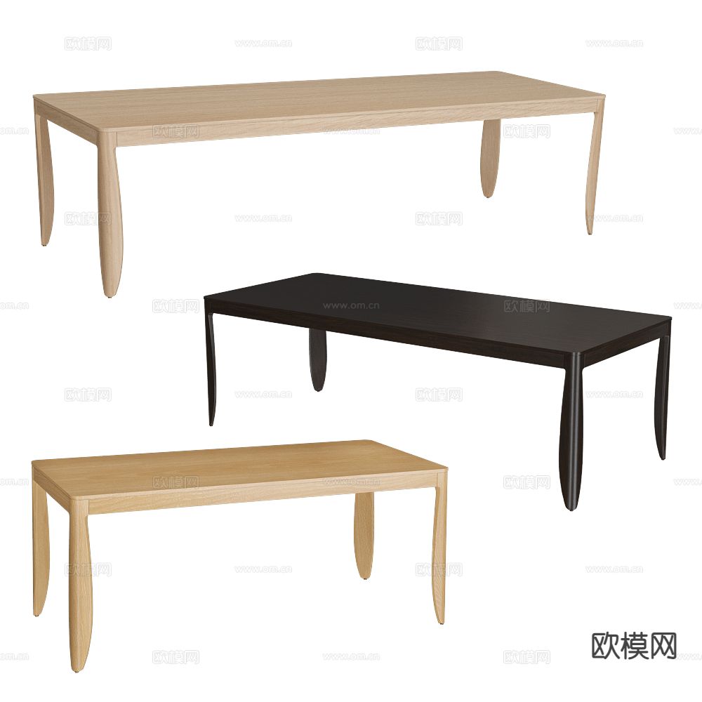 Moooi 原木风餐台 餐桌3d模型下载