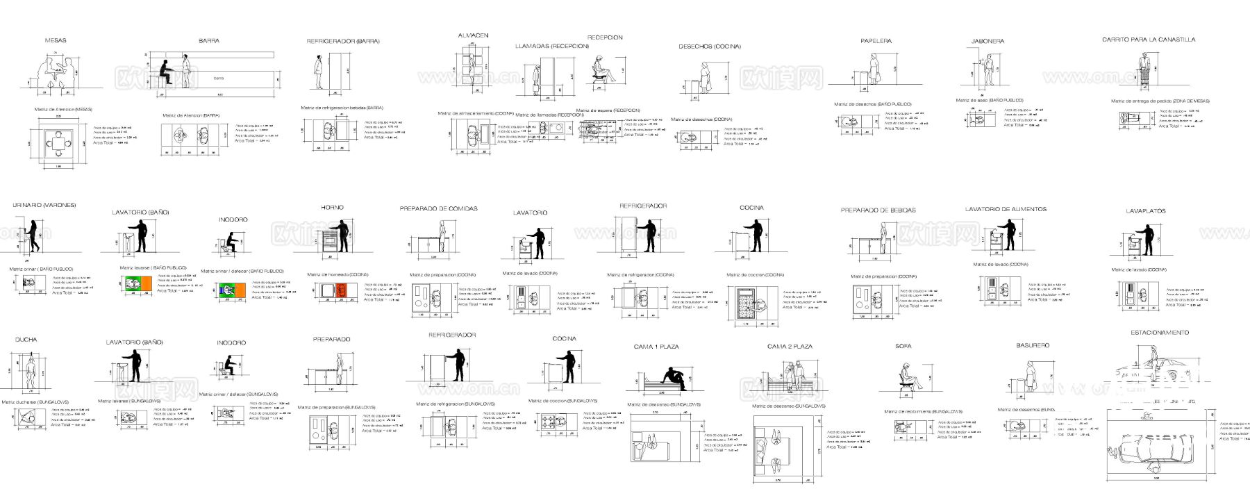 居家人物人体cad图库下载（渲染图3）