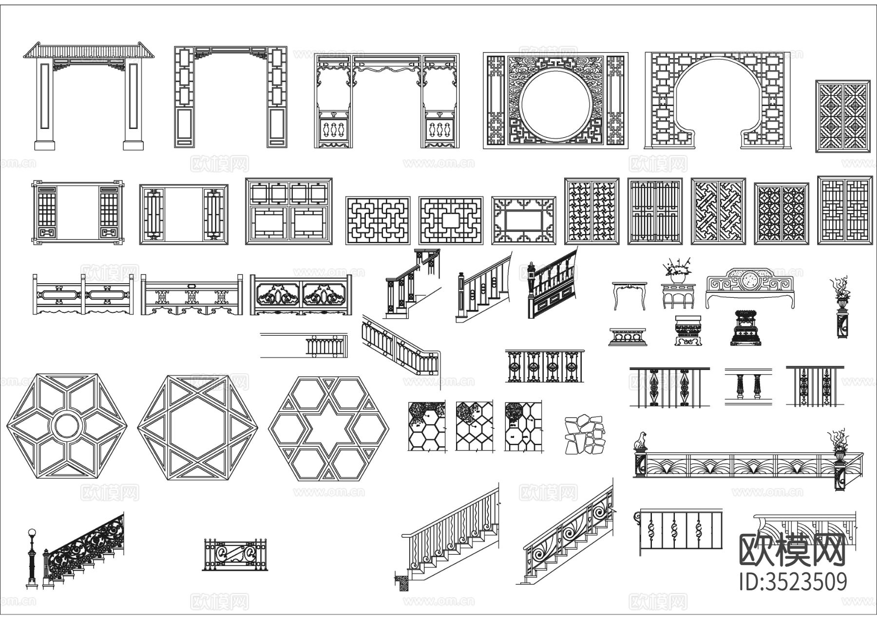 35套中式图库汇总下载（渲染图3）