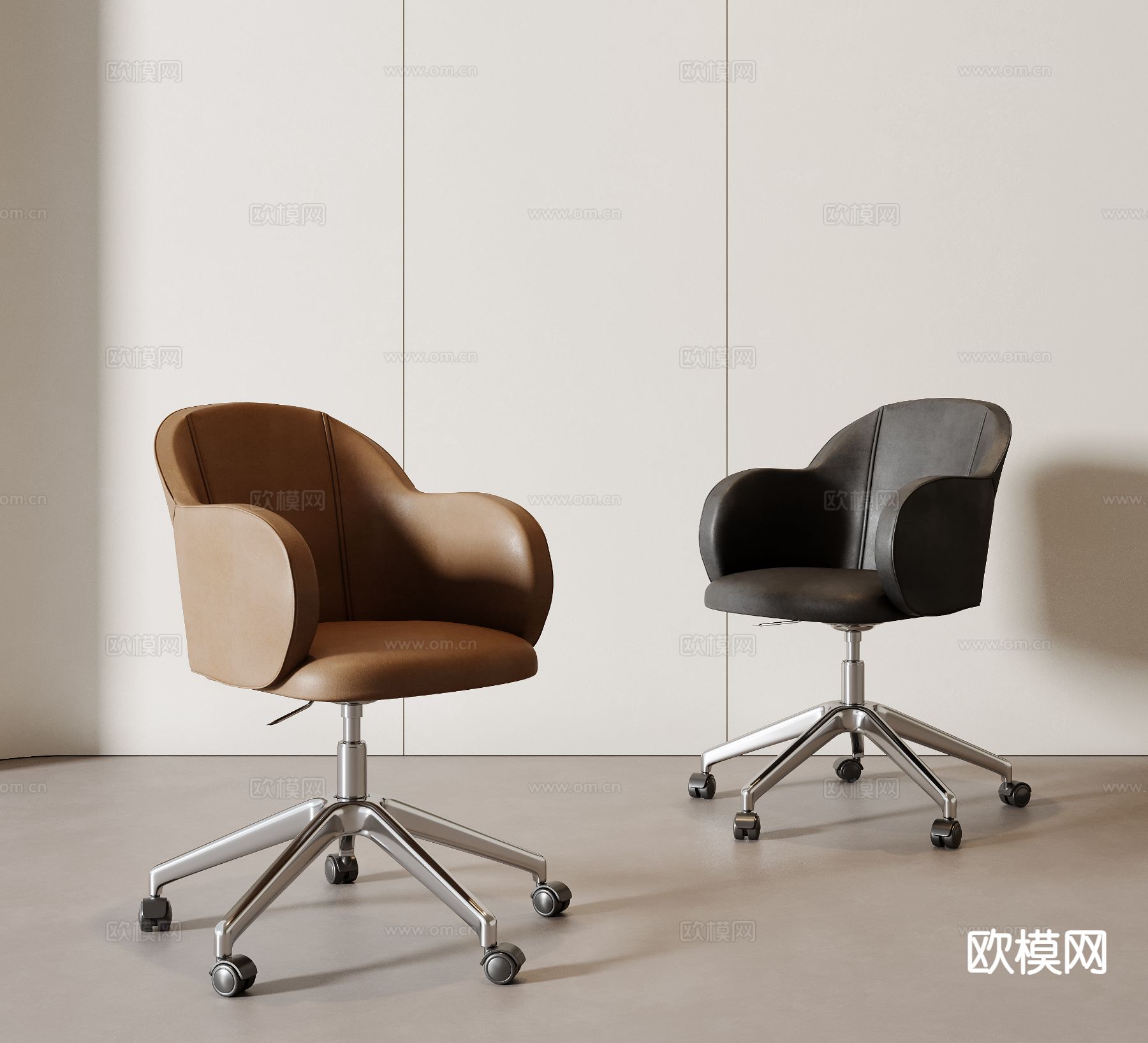 现代办公椅su模型下载（渲染图2）
