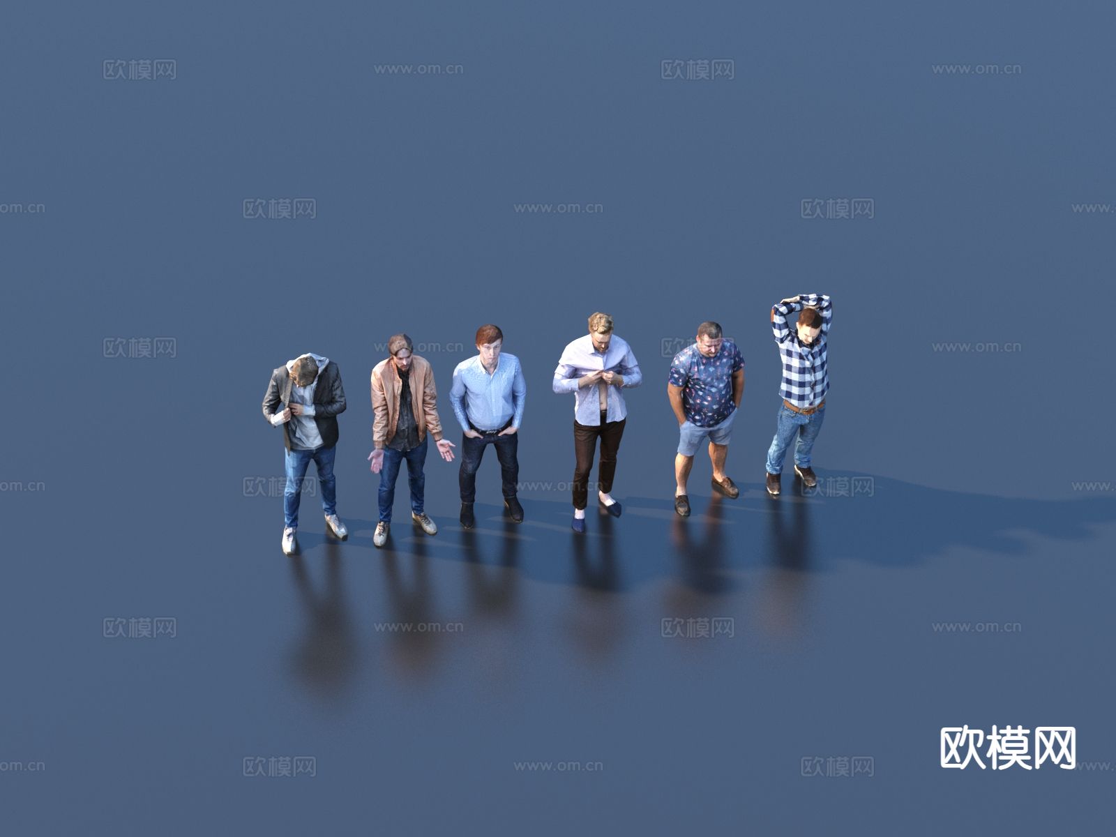 人物 女人 男人 站姿3d模型下载