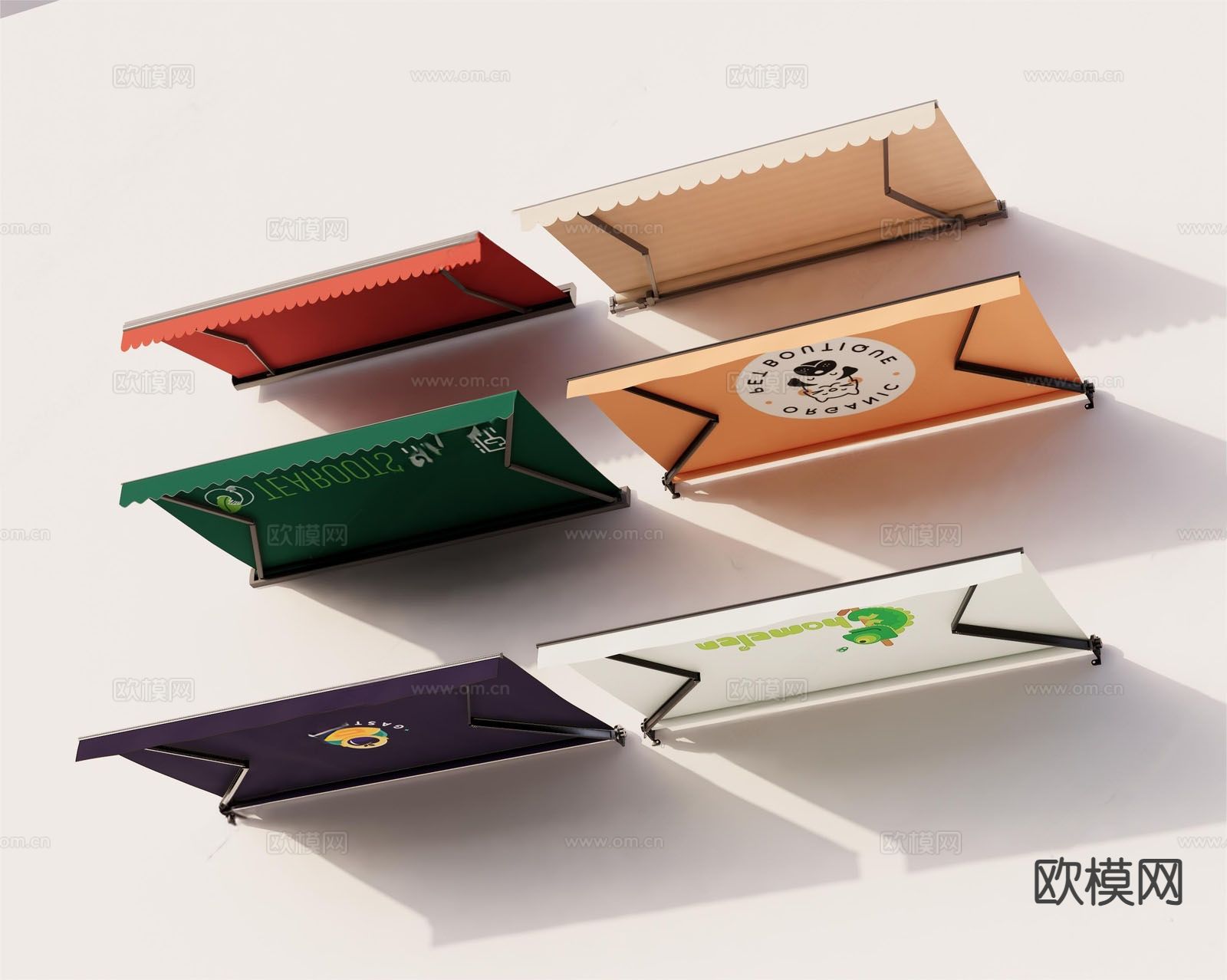 户外雨棚 遮阳棚3d模型下载（渲染图2）