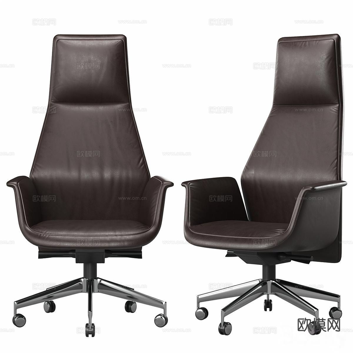 FRAU 皮革办公椅 大班椅 班前椅3d模型下载（渲染图1）