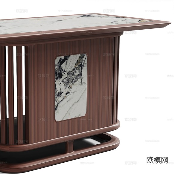 新中式端景台 玄关台3d模型下载(渲染图5)