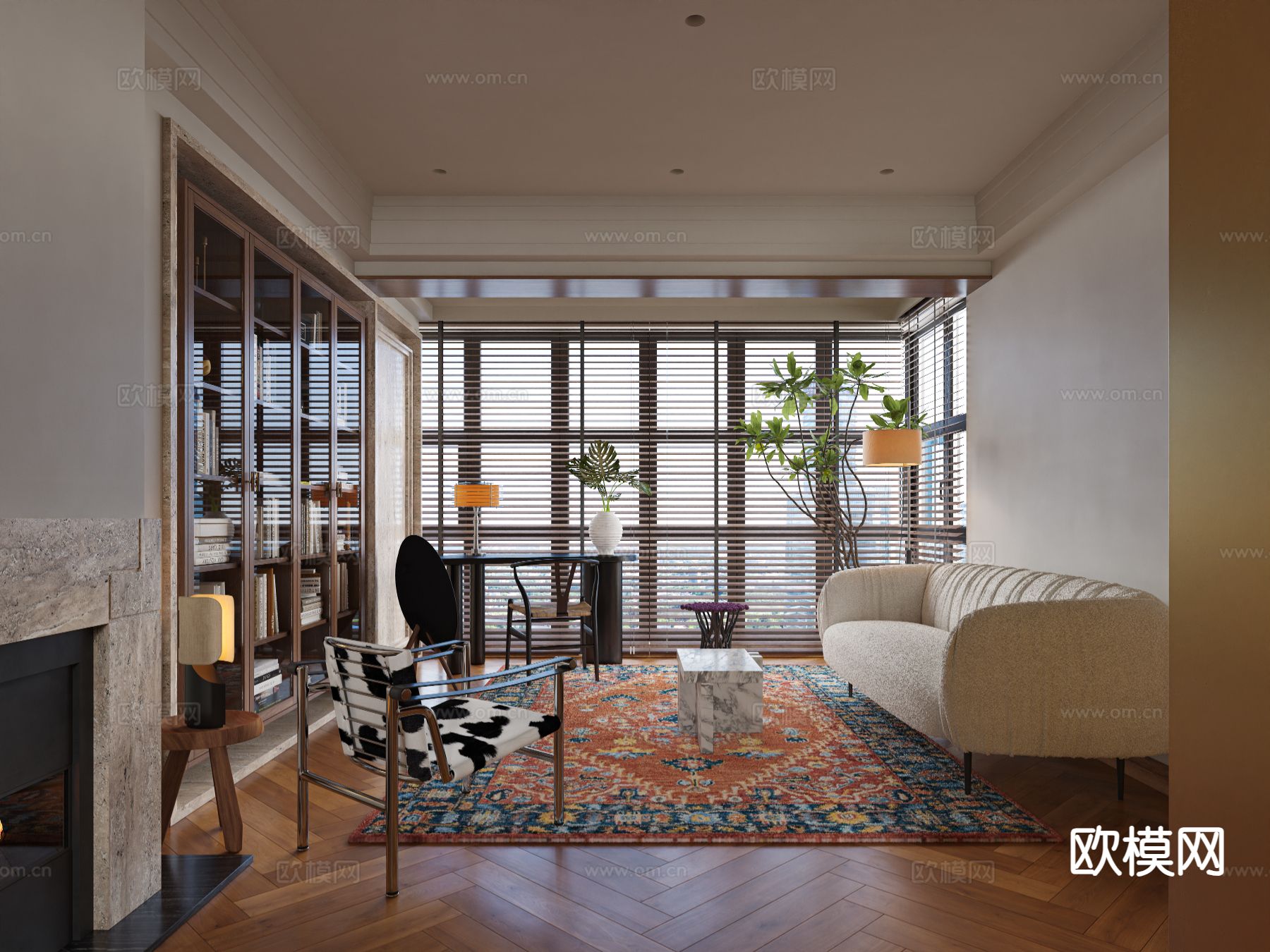 北欧客厅3d模型下载（渲染图1）
