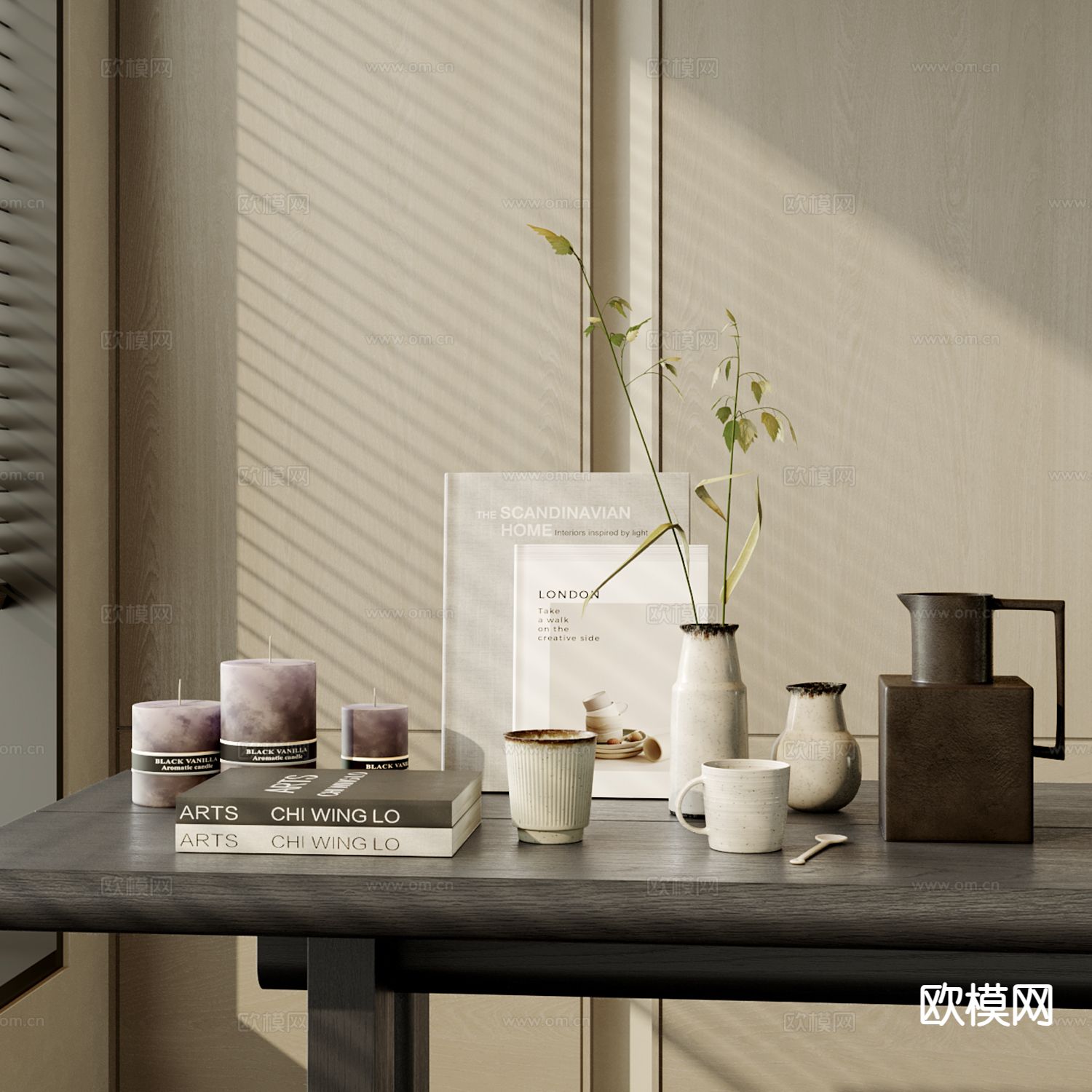 盘子 杯子 玻璃杯 茶具su模型下载（渲染图2）