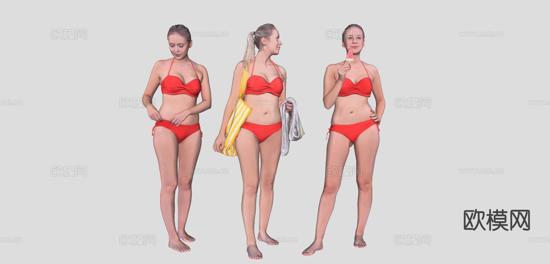 人物 女性角色su模型下载（渲染图1）