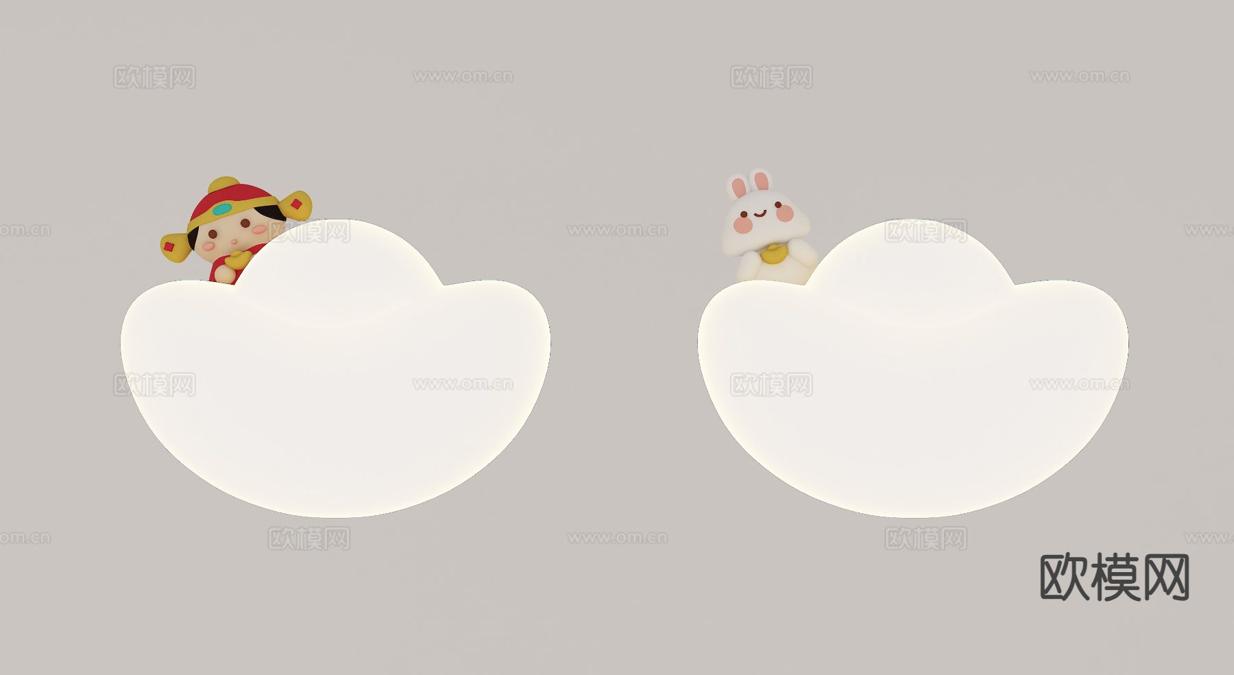 儿童壁灯 卡通壁灯3d模型下载