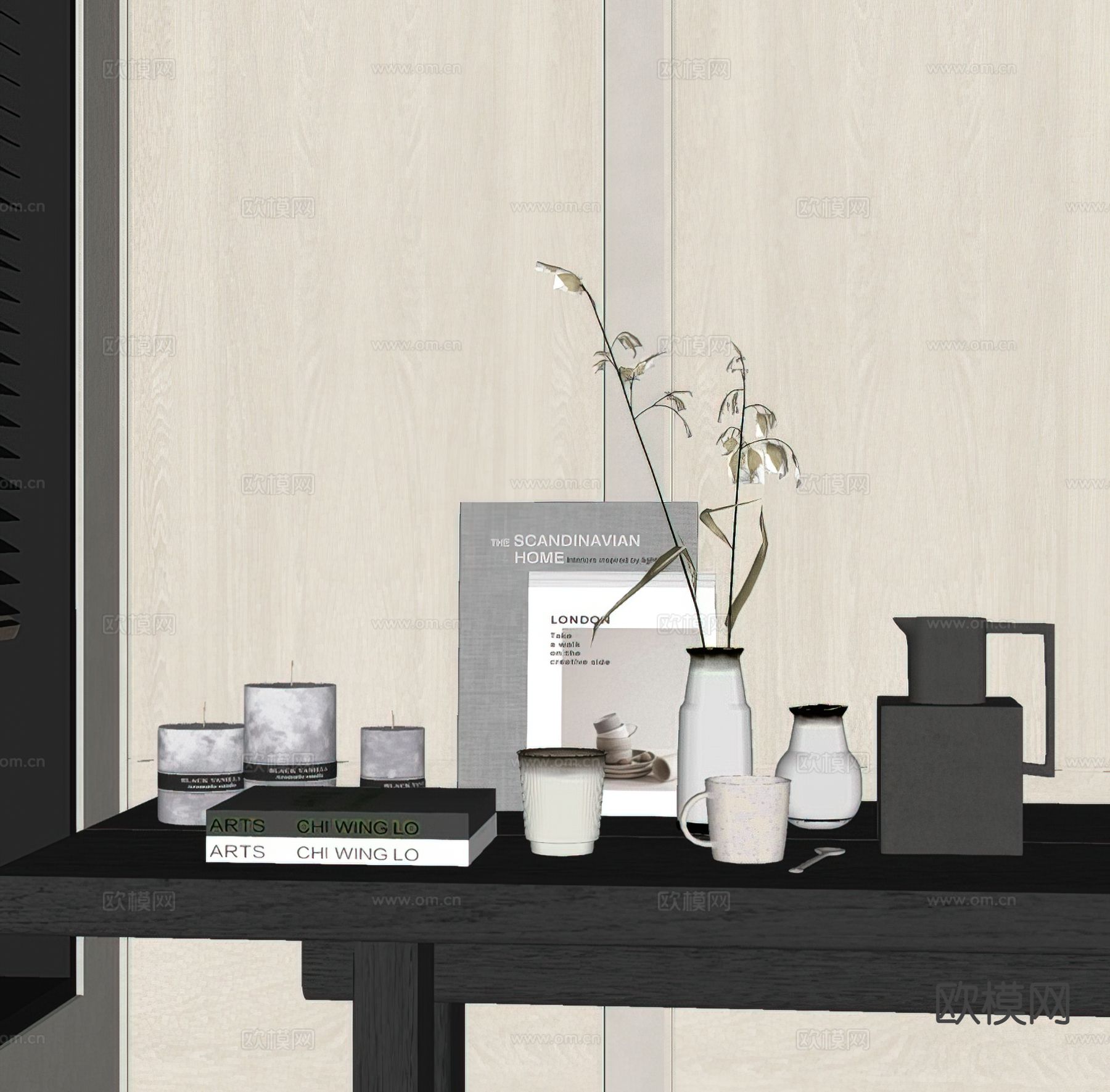 盘子 杯子 玻璃杯 茶具su模型下载（渲染图1）