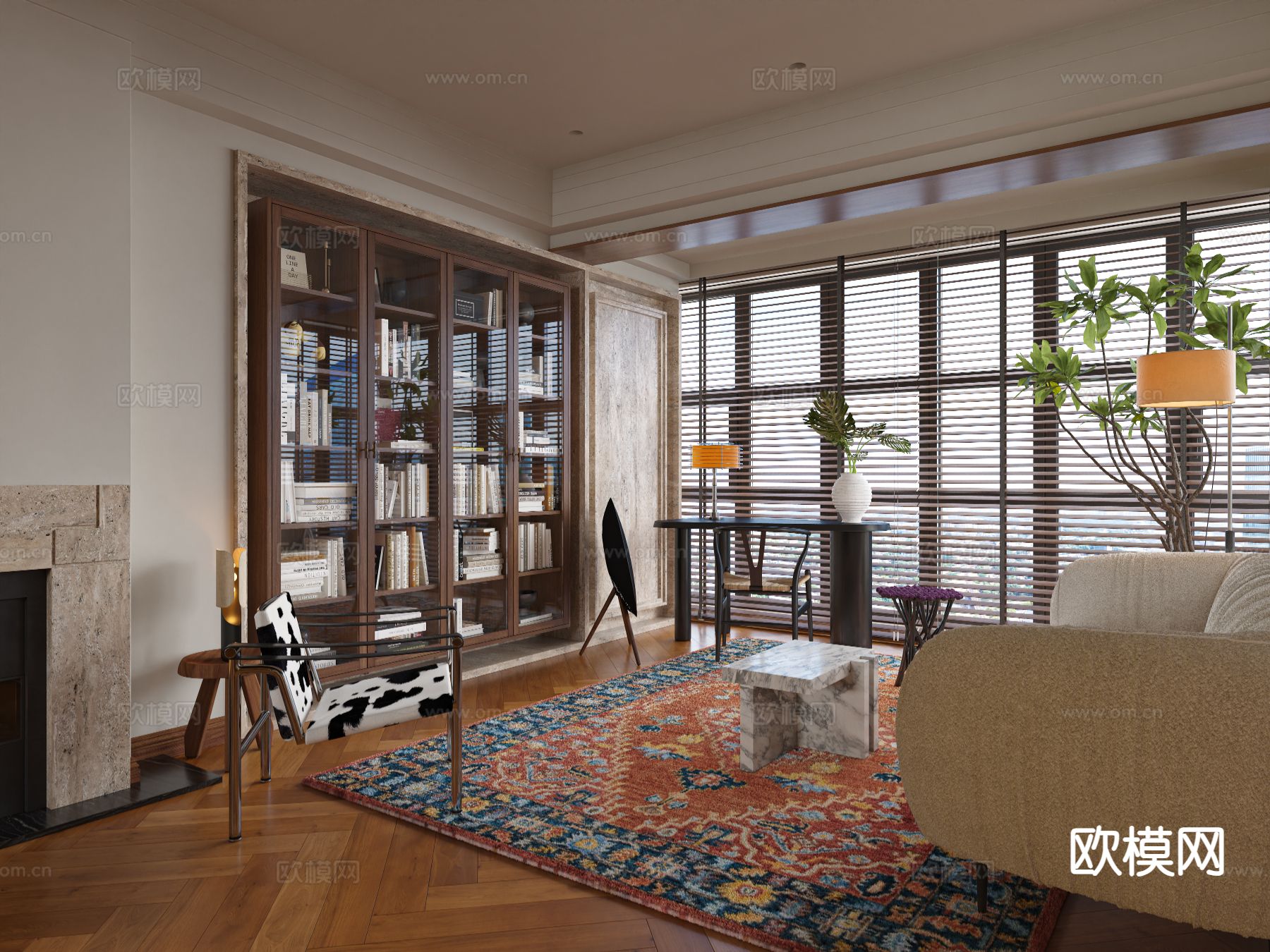 北欧客厅3d模型下载（渲染图3）