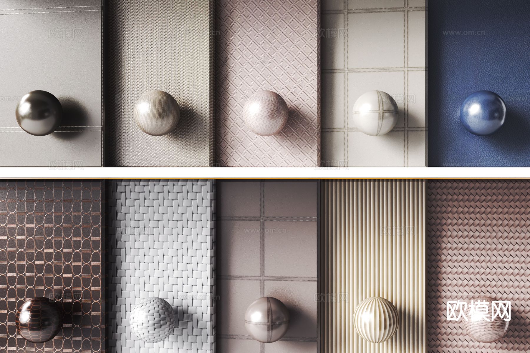 皮革软包 硬包 皮纹 细纹3d模型下载