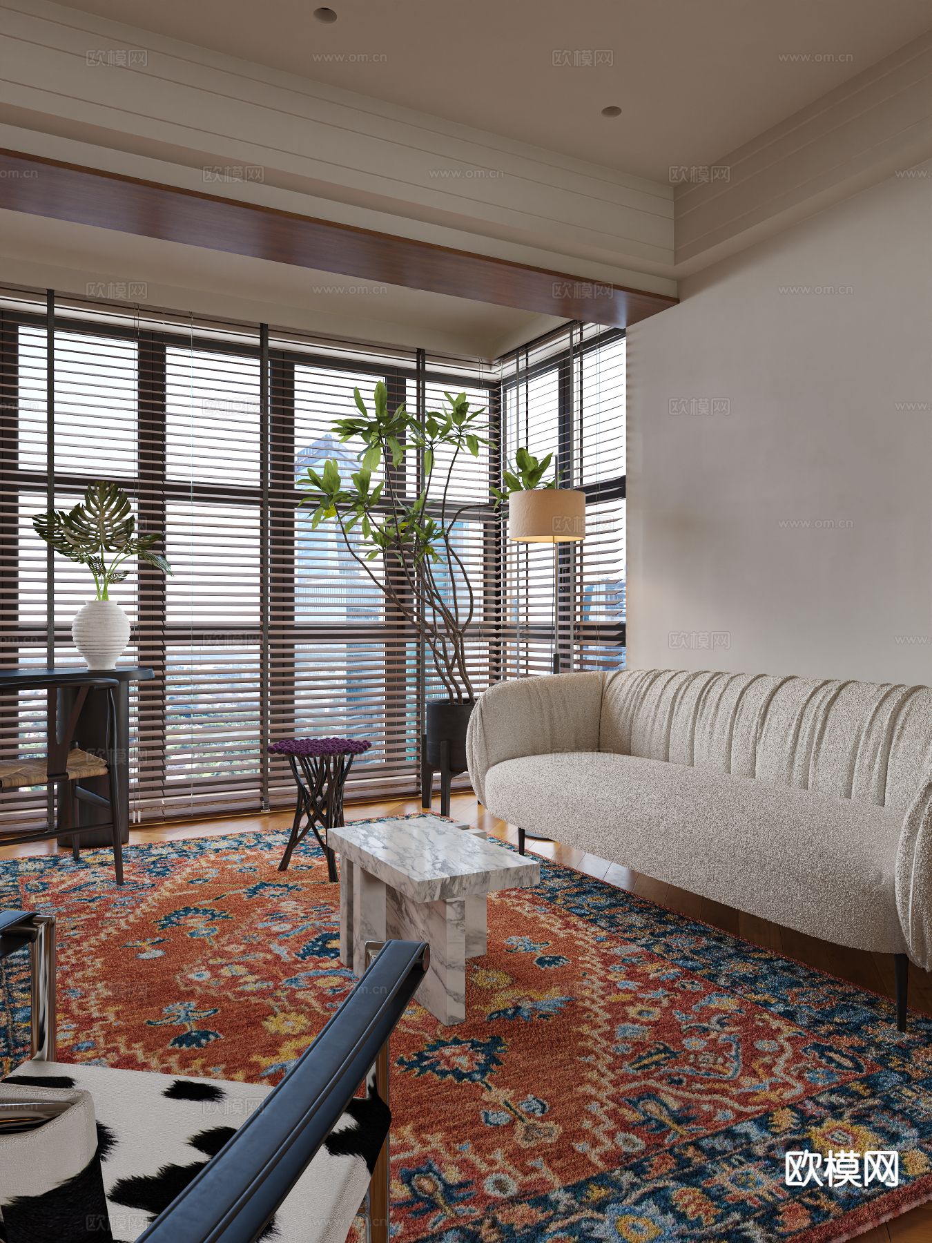 北欧客厅3d模型下载（渲染图5）