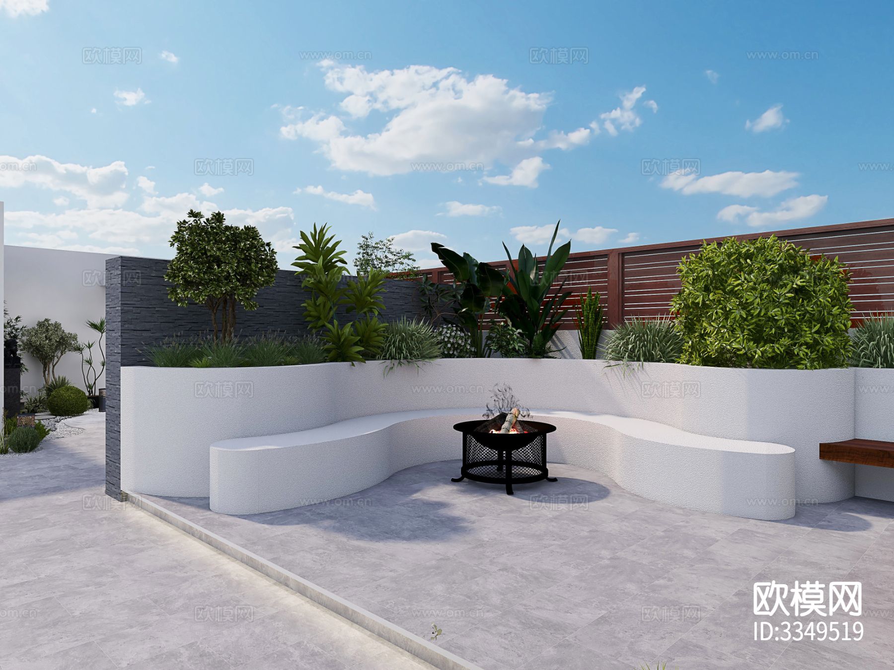 屋顶花园效果图下载（渲染图2）