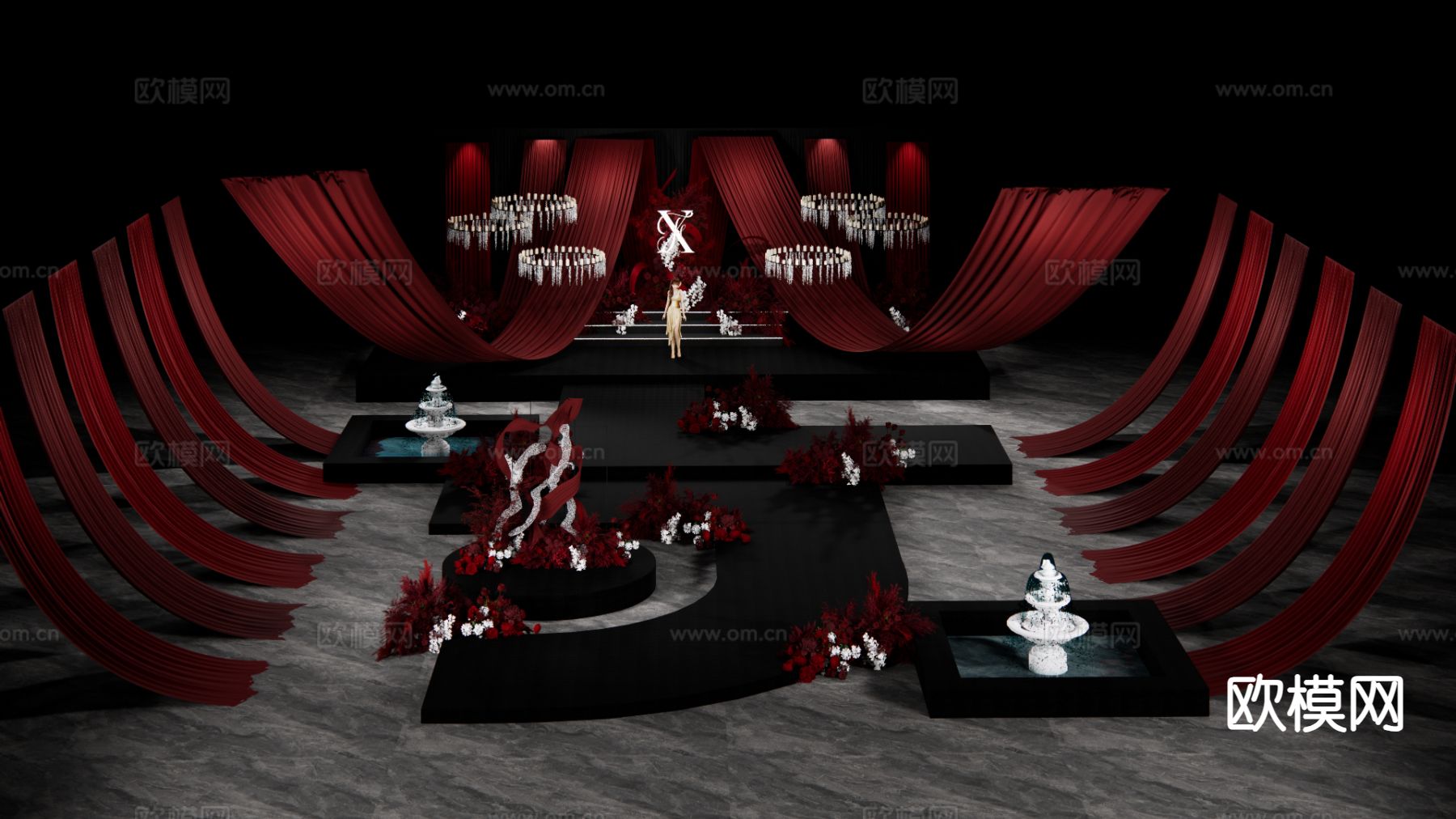大气简约婚礼su模型下载（渲染图5）