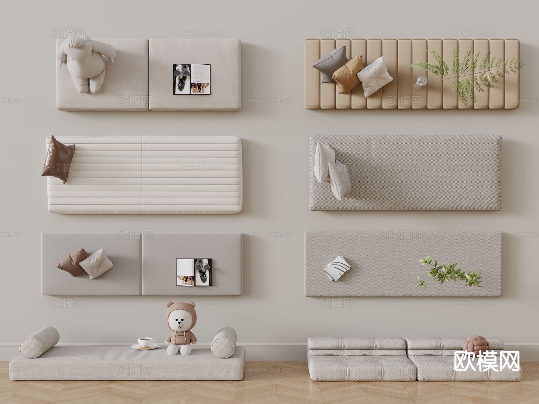 垫子 软垫 飘窗垫 坐垫3d模型下载