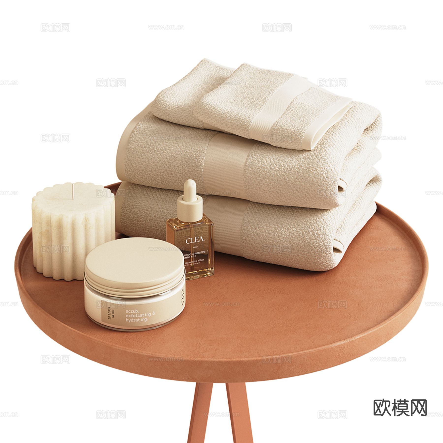 卫浴洗浴小件 毛巾su模型下载（渲染图3）