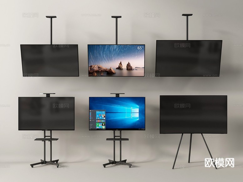 电视 会议电视 电视吊机 支架电视3d模型下载