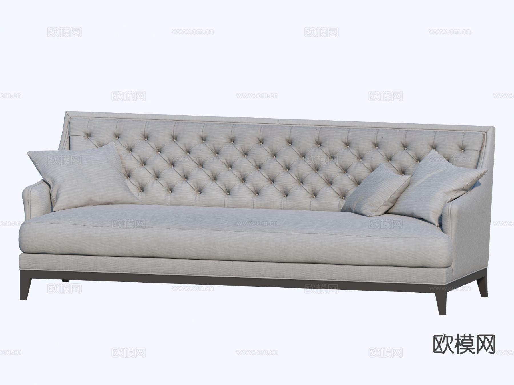简欧沙发 双人沙发3d模型下载