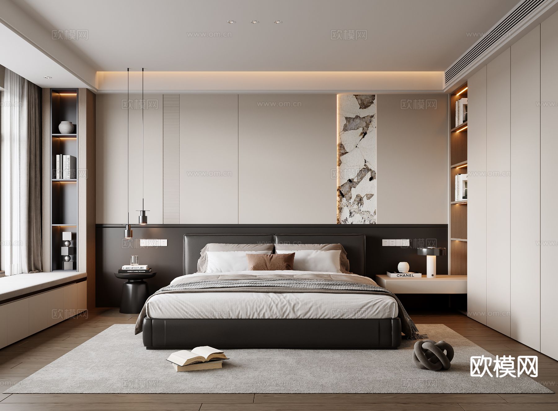 意式卧室3d模型下载