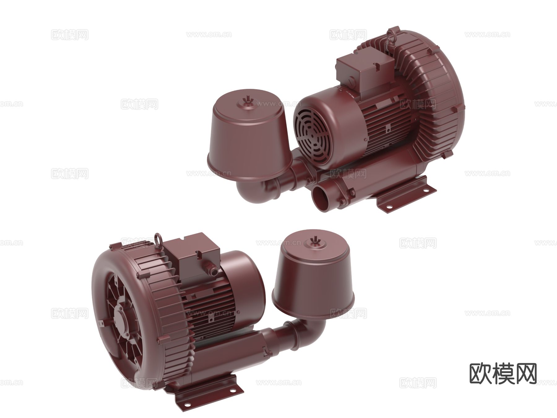 工业设备 鼓风机 电机3d模型下载