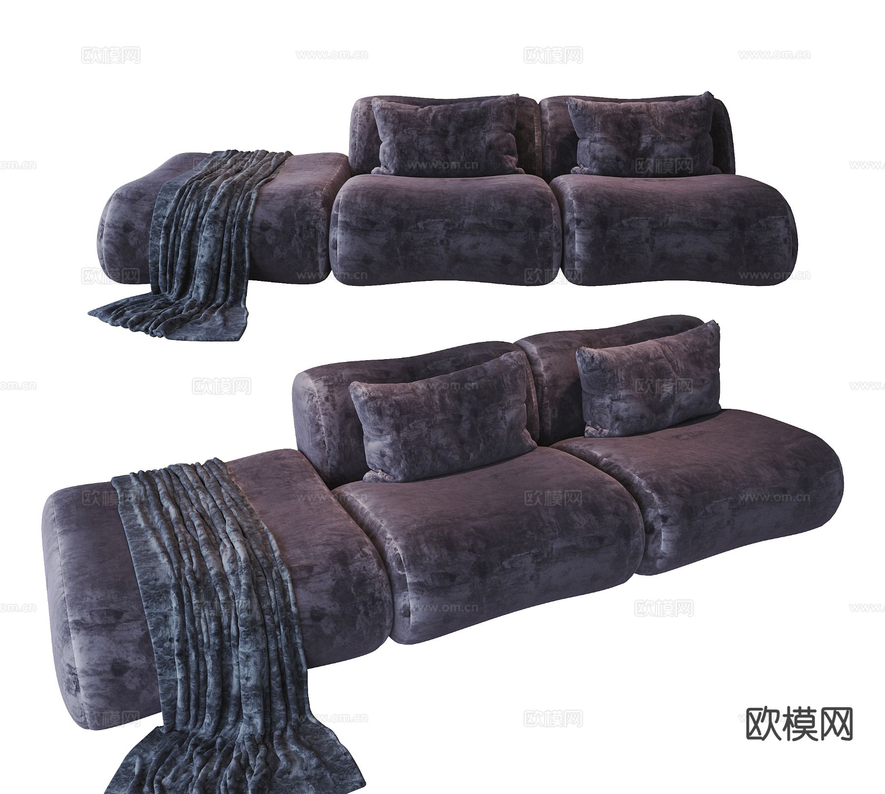 Minotti 多人沙发su模型下载（渲染图2）