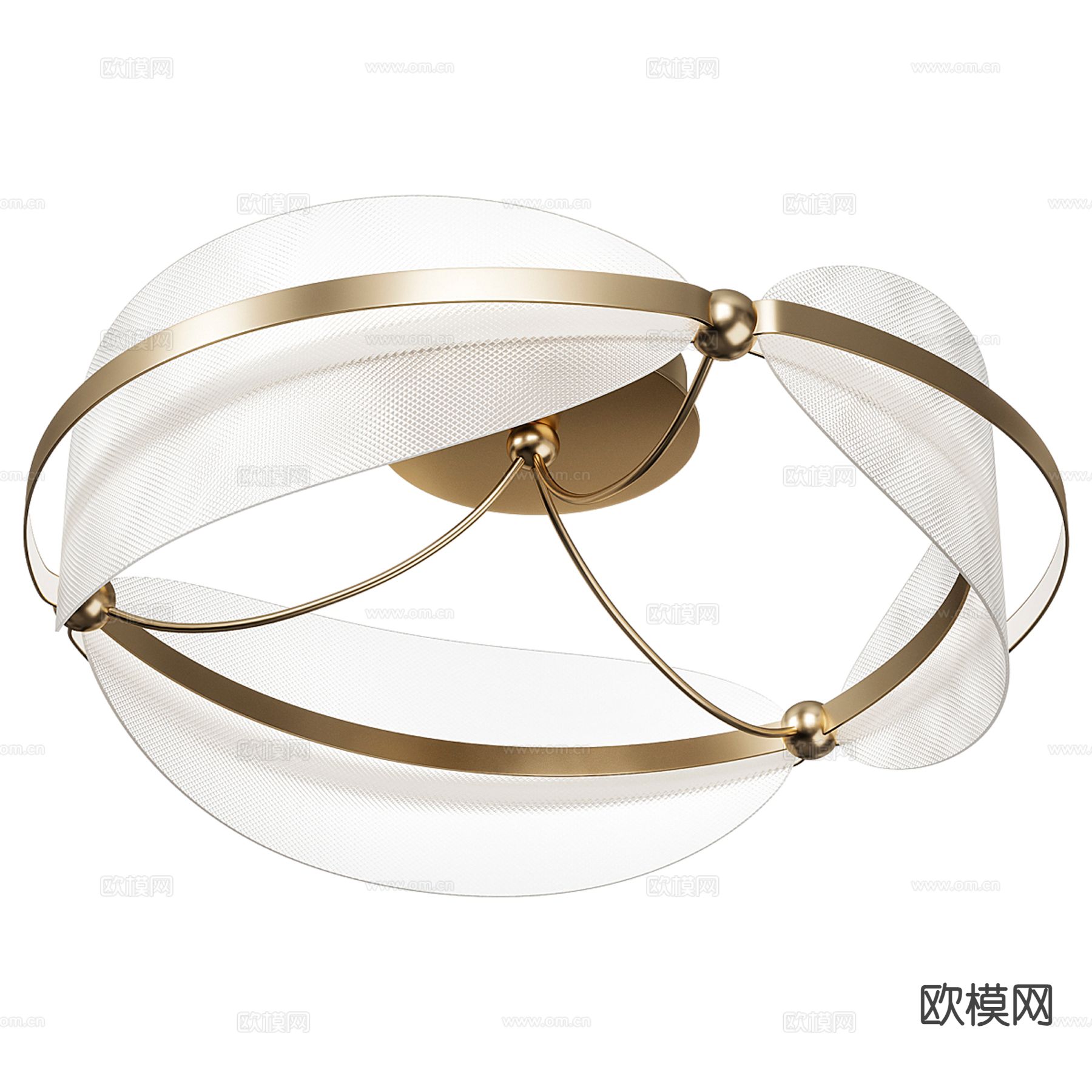 欧式吸顶灯 客厅灯3d模型下载