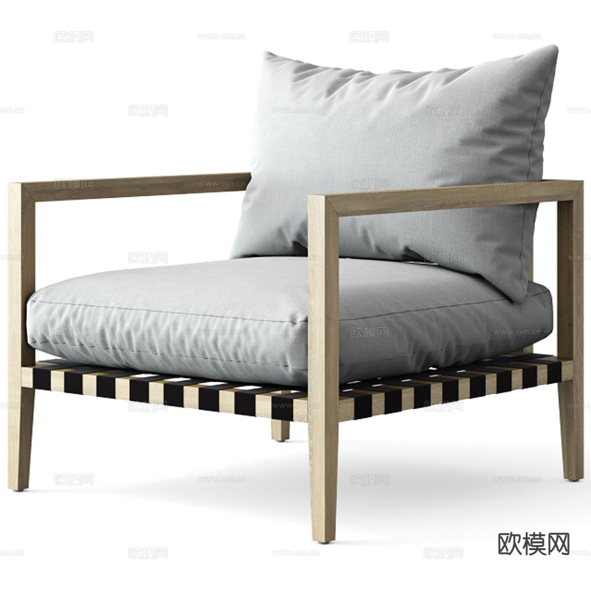 现代户外椅 户外沙发3d模型下载（渲染图1）