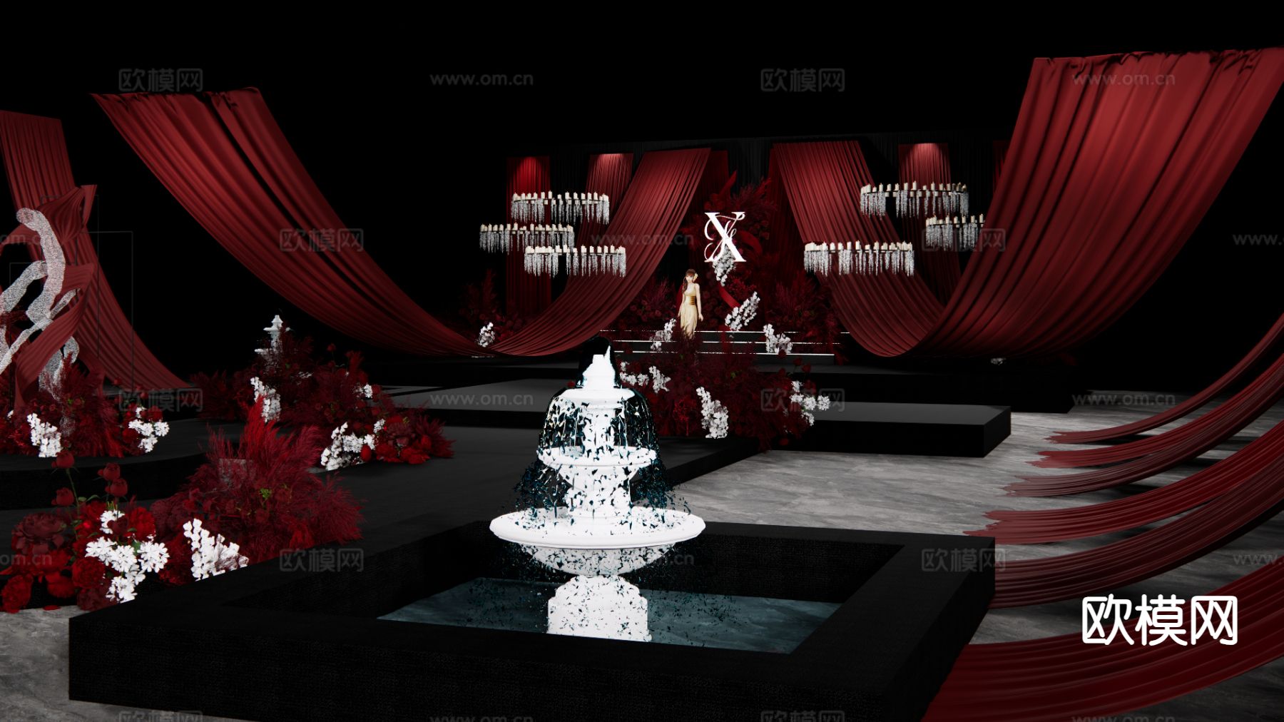 大气简约婚礼su模型下载（渲染图4）