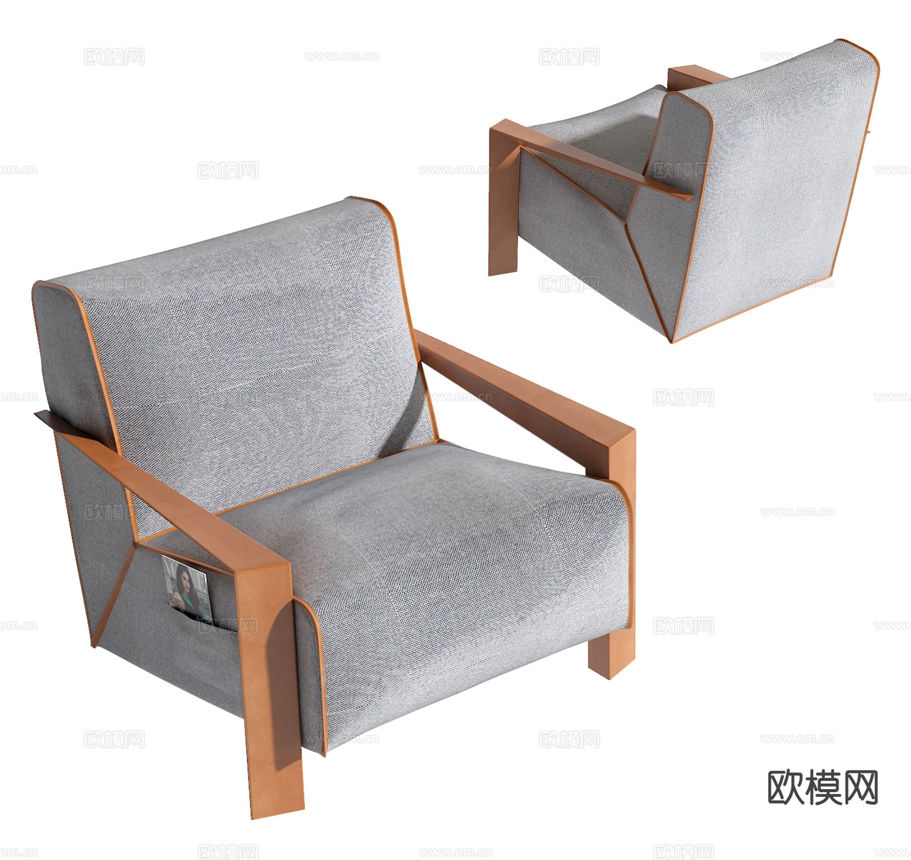 Cassina 单人沙发3d模型下载