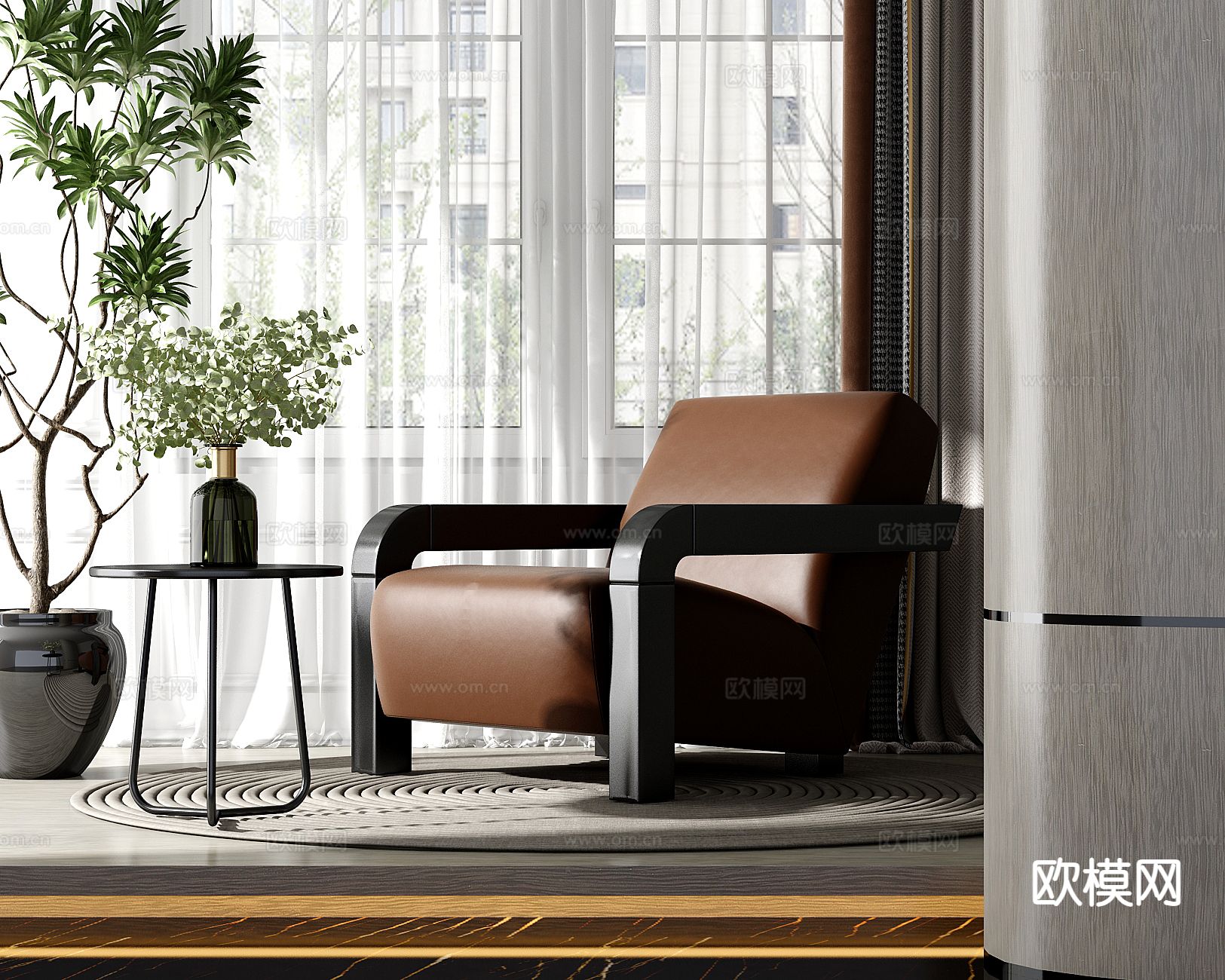 现代休闲沙发 单人沙发3d模型下载