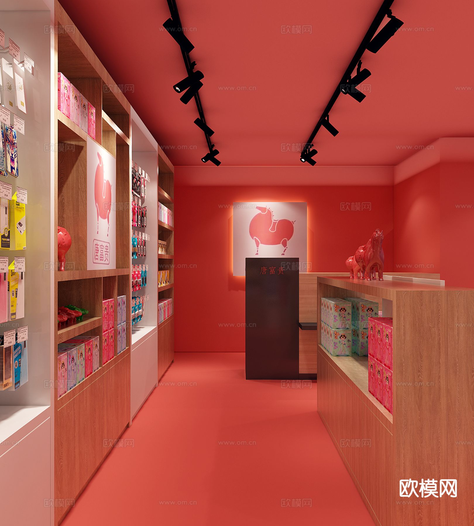 新中式唐文华店铺3d模型