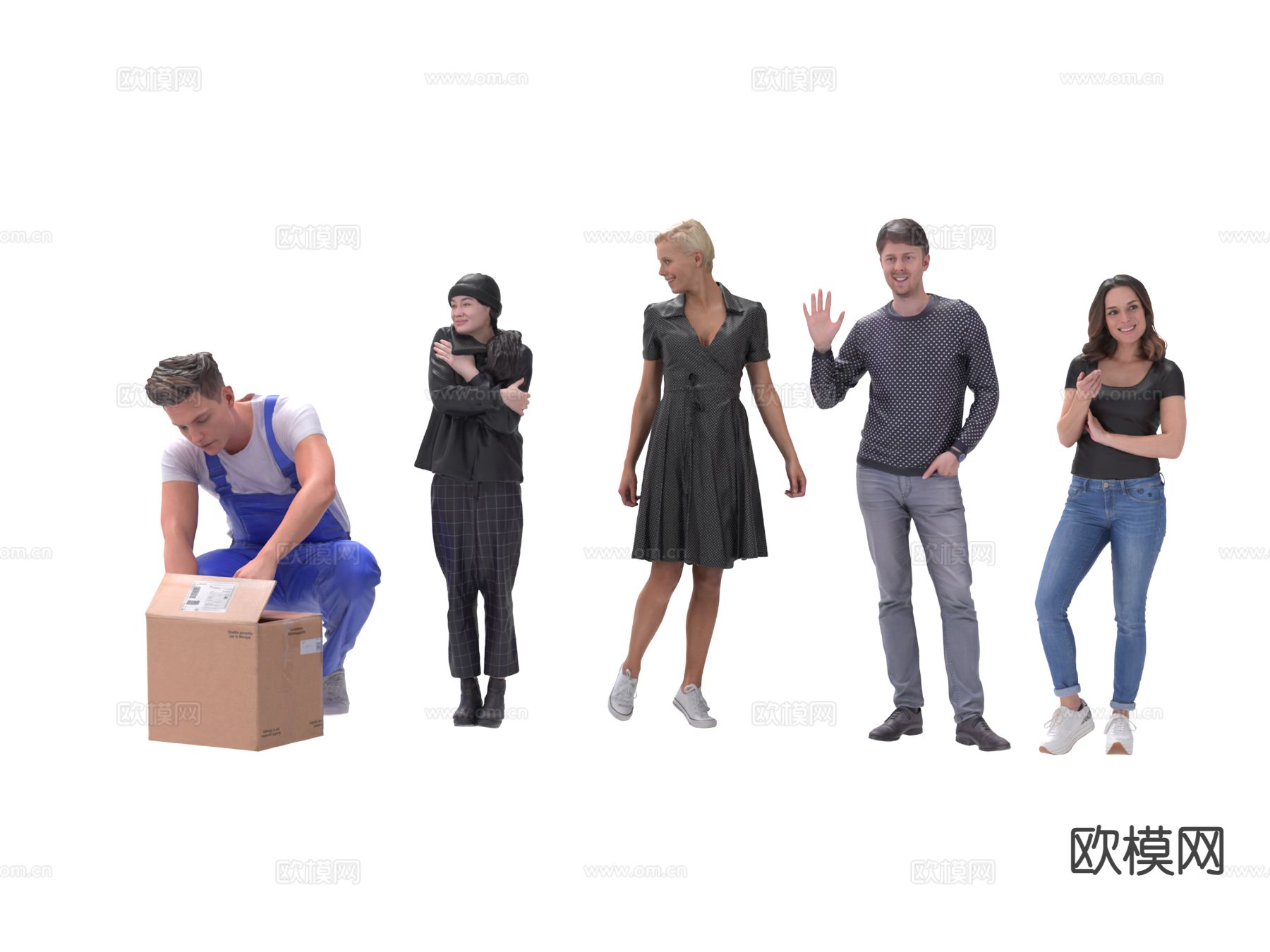 人物 多人su模型下载（渲染图3）