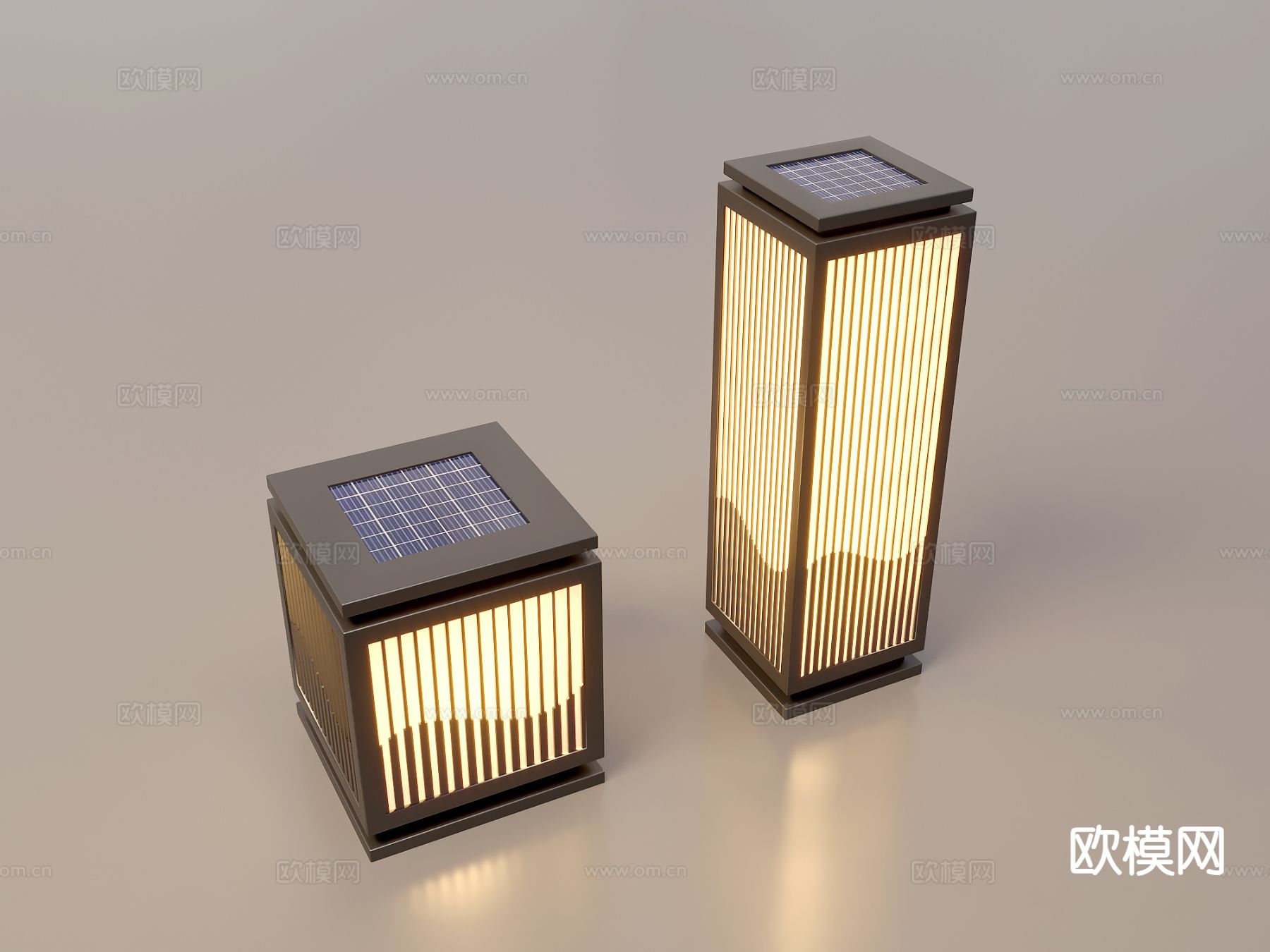 中式户外灯 景观灯 草坪灯 花园灯3d模型下载